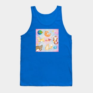 Happy animals in the space Tank Top